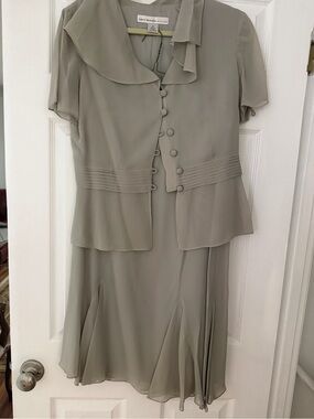 Sage Green Two-Piece Skirt Set